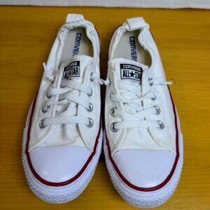 Converse Chuck Taylor All Star White Shoreline slip-on sneakers for women Size 8